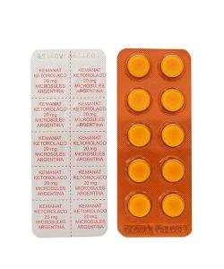 GEN. KETOROLAC 20 MG X 10 CPR